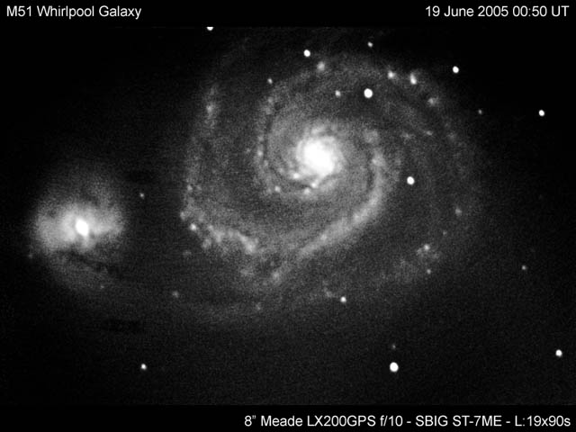 Whirlpool Galaxy M51 - June 2005 - Solar Worlds
