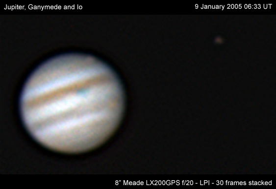 Jupiter, Ganymede and Io